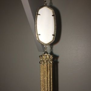 Kendra Scott Rayne Long Necklace: Solid White